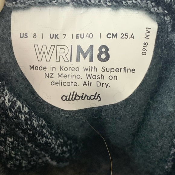 Allbirds Sneakers Size M8 Superfine NZ Merino Wool Runners - Picture 3 of 14